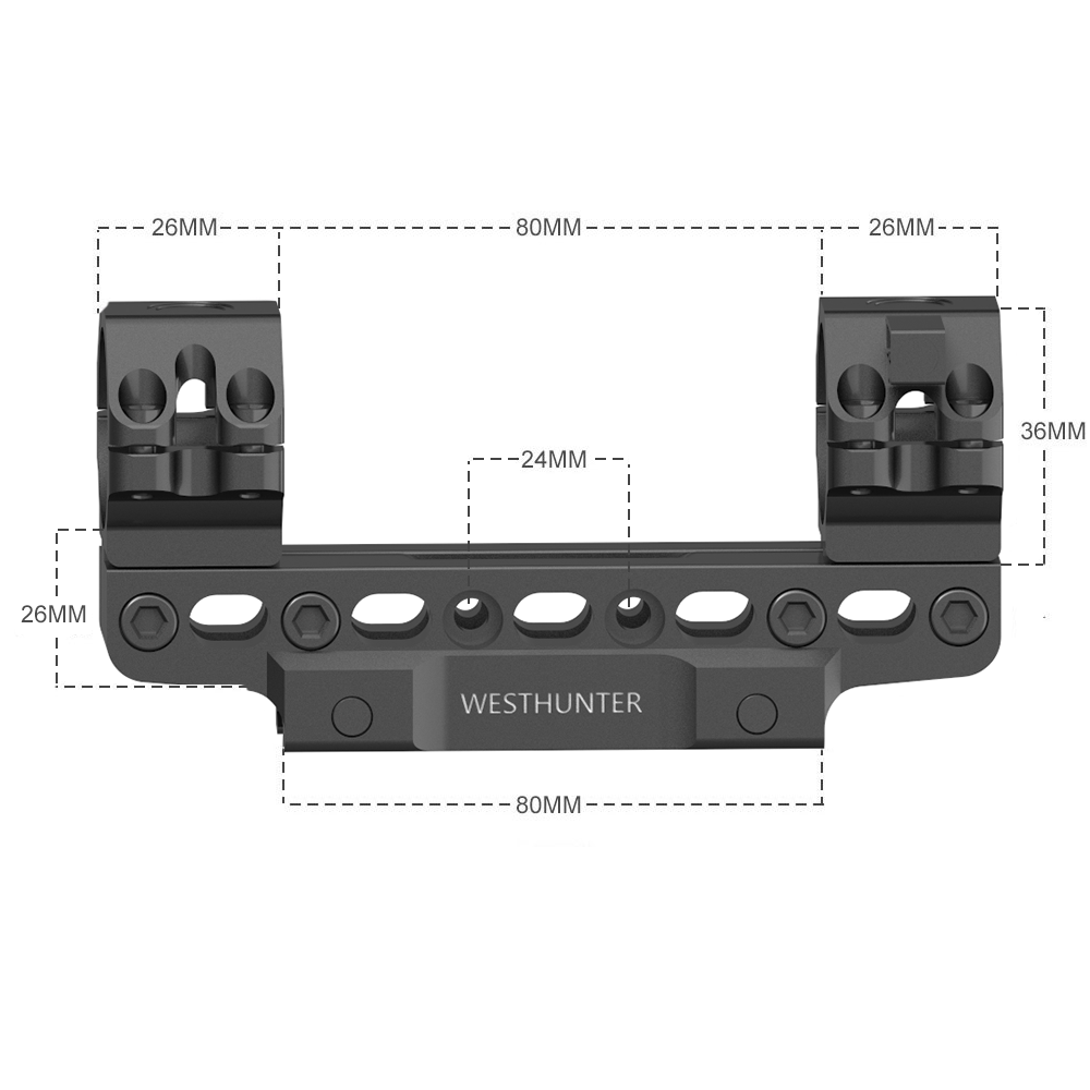 WH301 Adjustable MOA One Piece Picatinny Scope Mount | 30MM 34MM