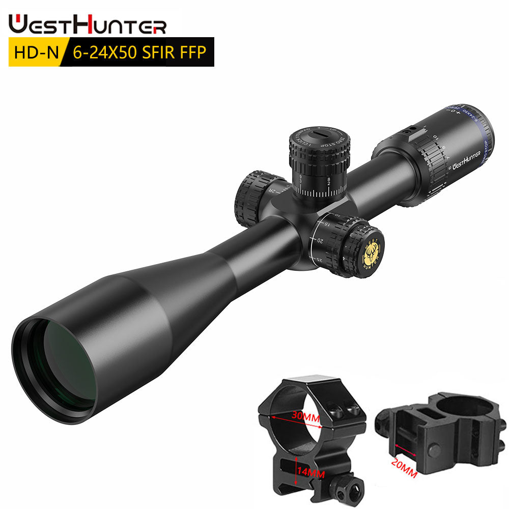 HD-N 6-24X50 SFIR FFP Zero Stop Scope | First Focal Plane