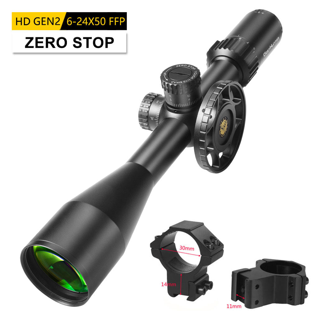 HD Gen2 6-24x50 FFP Scope | First Focal Plane | ZERO STOP Or ZERO RESET