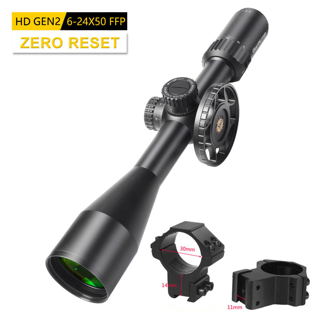 HD Gen2 6-24x50 FFP Scope | First Focal Plane | ZERO STOP Or ZERO RESET