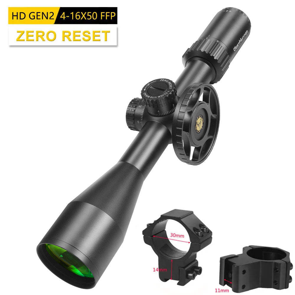 HD Gen2 4-16X50 FFP Scope | First Focal Plane | ZERO STOP Or Zero Reset