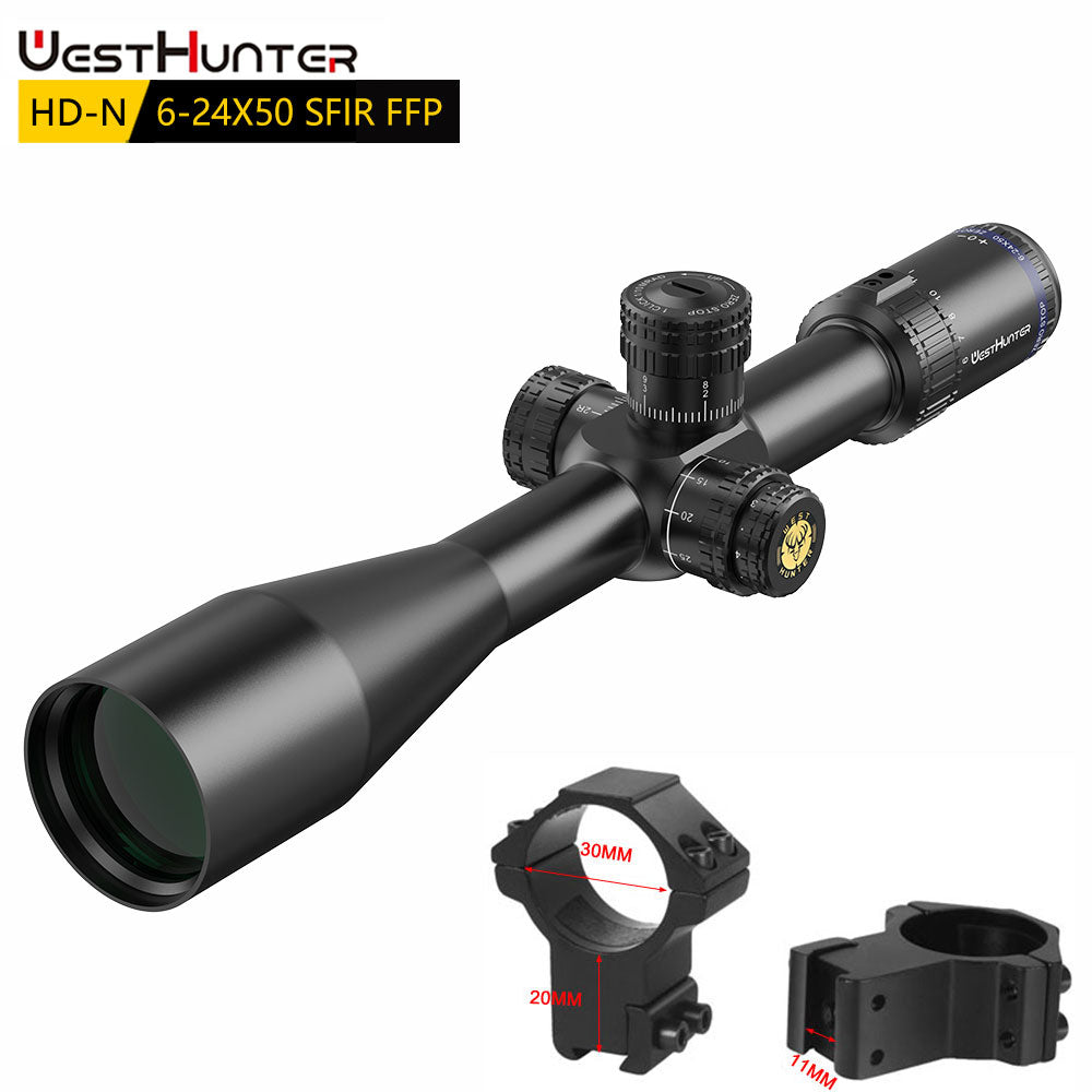 HD-N 6-24X50 SFIR FFP Zero Stop Scope | First Focal Plane