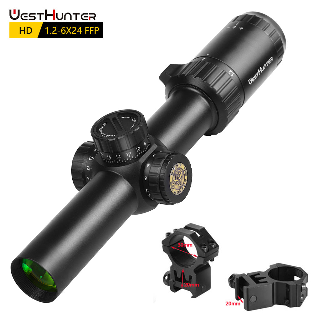 HD 1.2-6X24 FFP Primeiro Plano Focal Scope