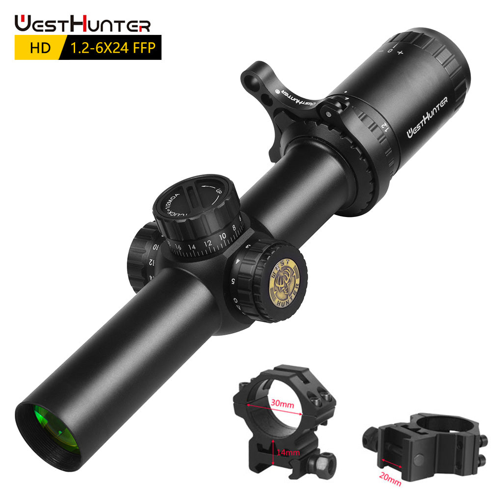 HD 1.2-6X24 FFP Primeiro Plano Focal Scope