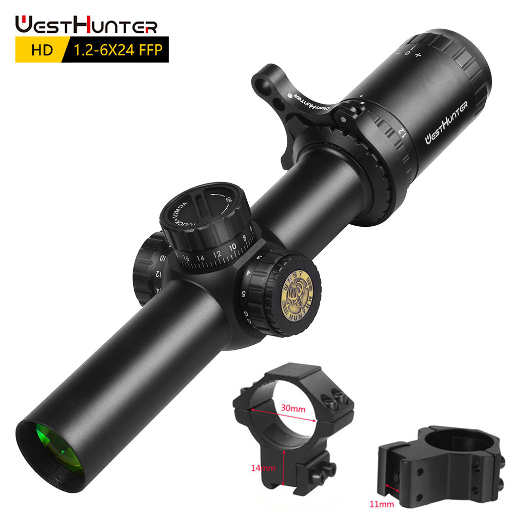 HD 1.2-6X24 FFP Primeiro Plano Focal Scope