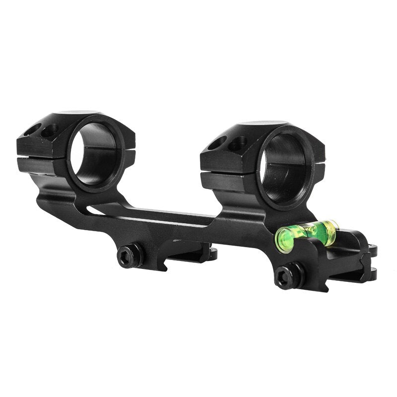 Quick Release One Piece Scope Mounts Cantilever 25.4mm/30mm Double Rings Picatinny With Bubble Level