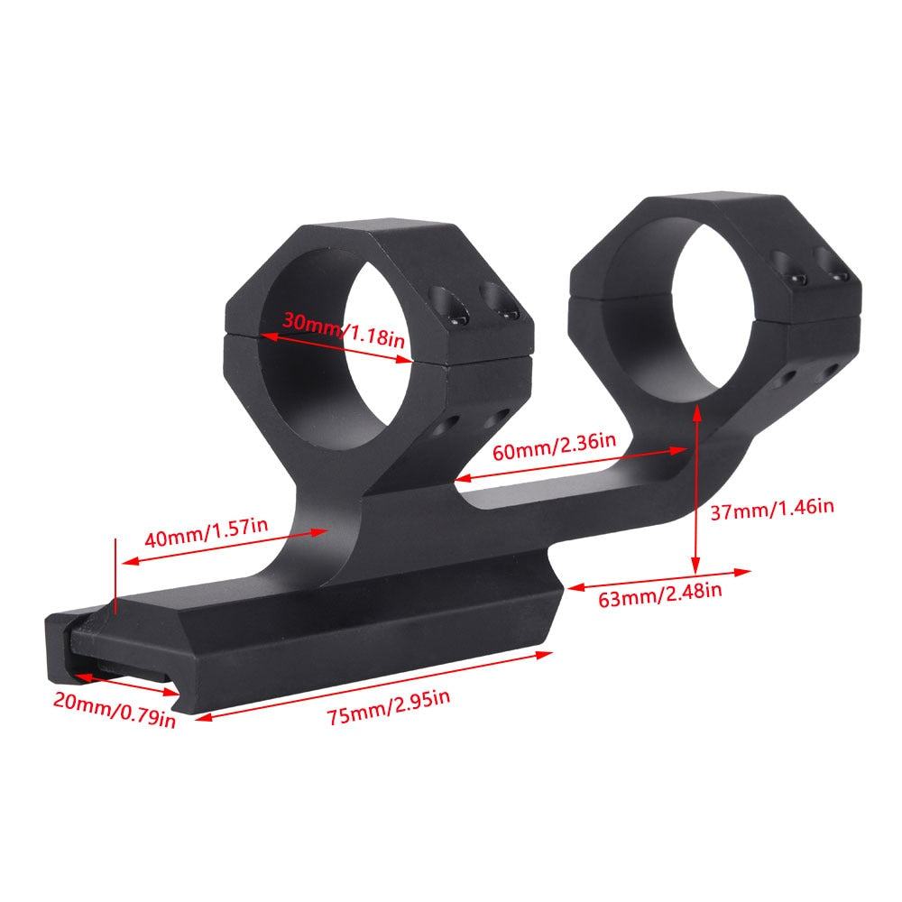 WestHunter One Piece Scope Mount High Profile Tactical Riflescope Rings 20mm Picatinny Rails