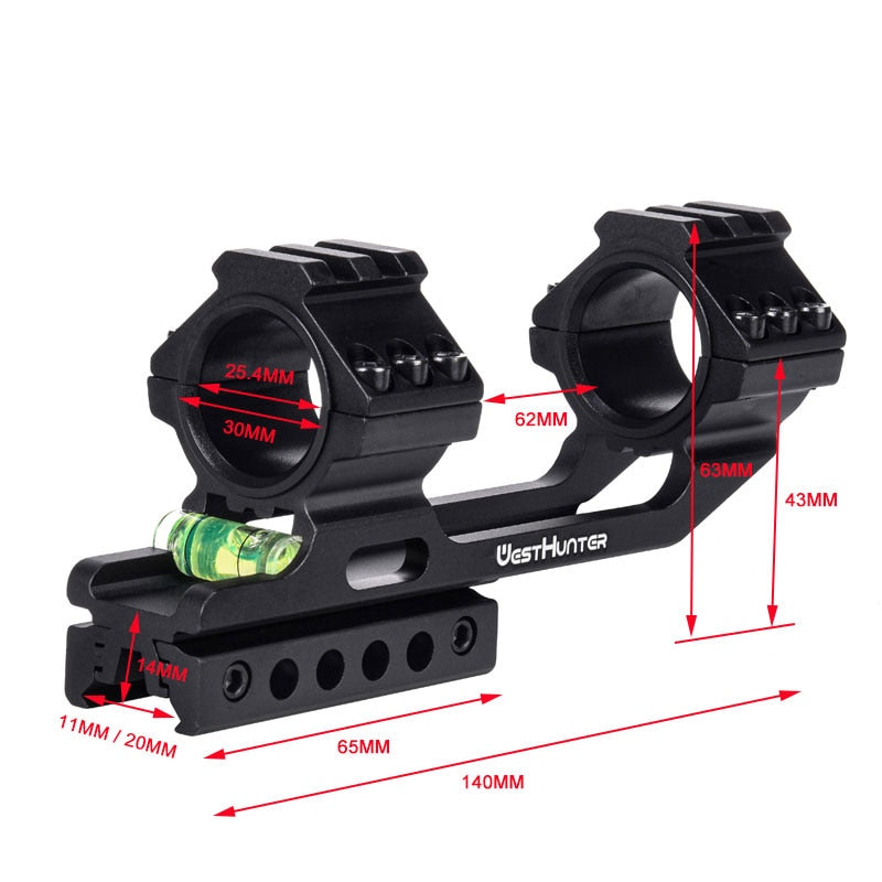 Tactical Scope Mount 1 Inch 30mm Optical Sights Rings Cantilever Riflescope Mounts Use For 11mm Dovetail 20mm Picatinny Rails