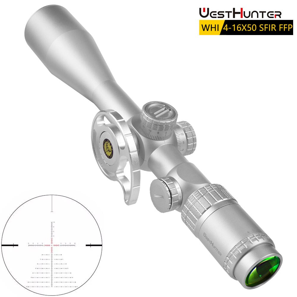 Mira telescópica Silver WestHunter WHI 4-16X50 SFIR FFP First Focal Plane 