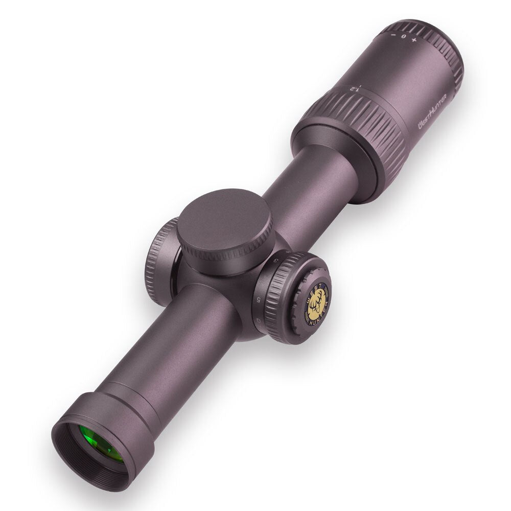 Mira compacta WestHunter HD 1.2-6X24 IR Pro con retícula grabada en vidrio e iluminación roja y verde 